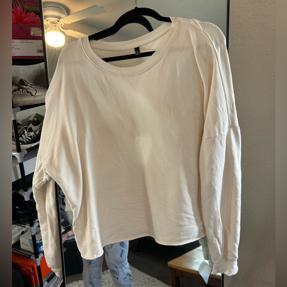 Savvi Lifestyle Co. Malia Women’s Sweatshirt w Raw Edge Hem & Racerback Cutouts